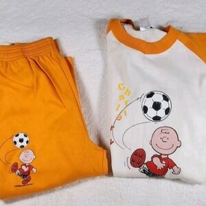 Charlie Brown "Be Joe Cool" Women's Sweat Outfit Size XS 150/62 Orange NWT